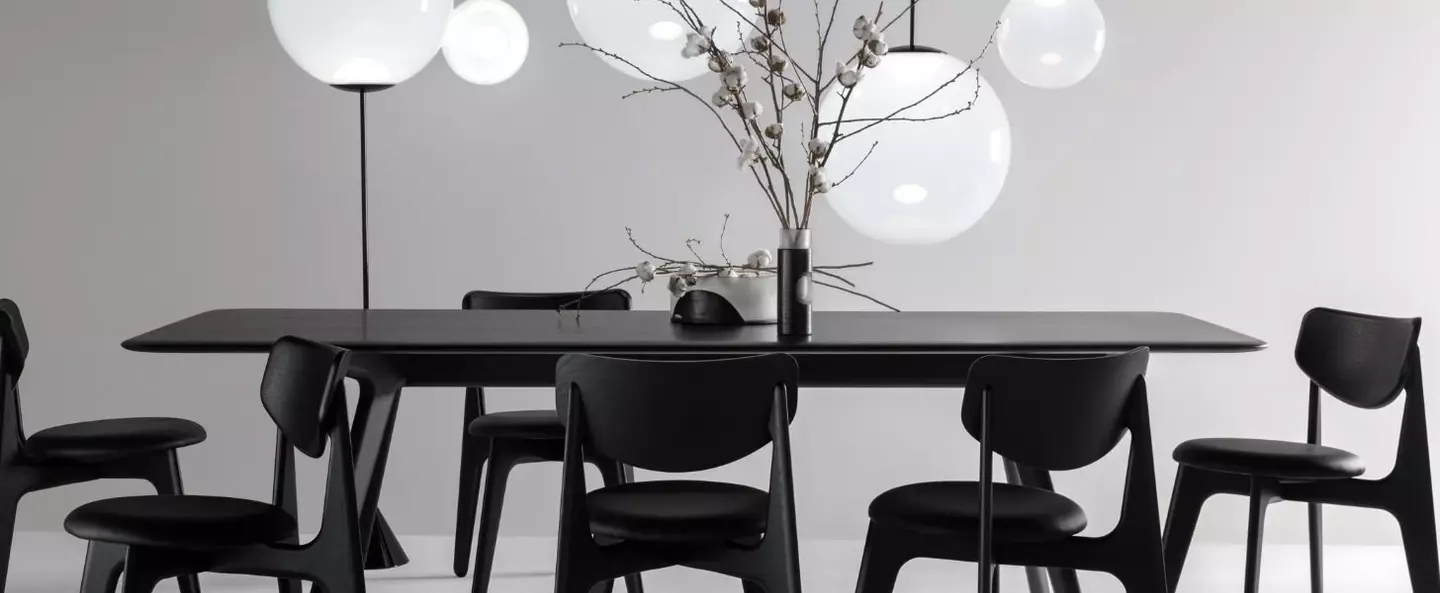 banner-image Suspension opal blanc noir led 3000k 800lm o50cm h50cm tom dixon normal