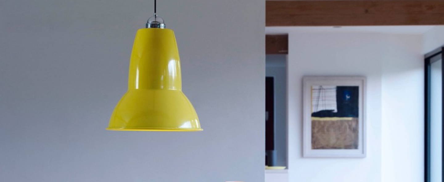 Suspension original 1227 giant jaune d agrumes finition brillante o44cm h54cm anglepoise normal