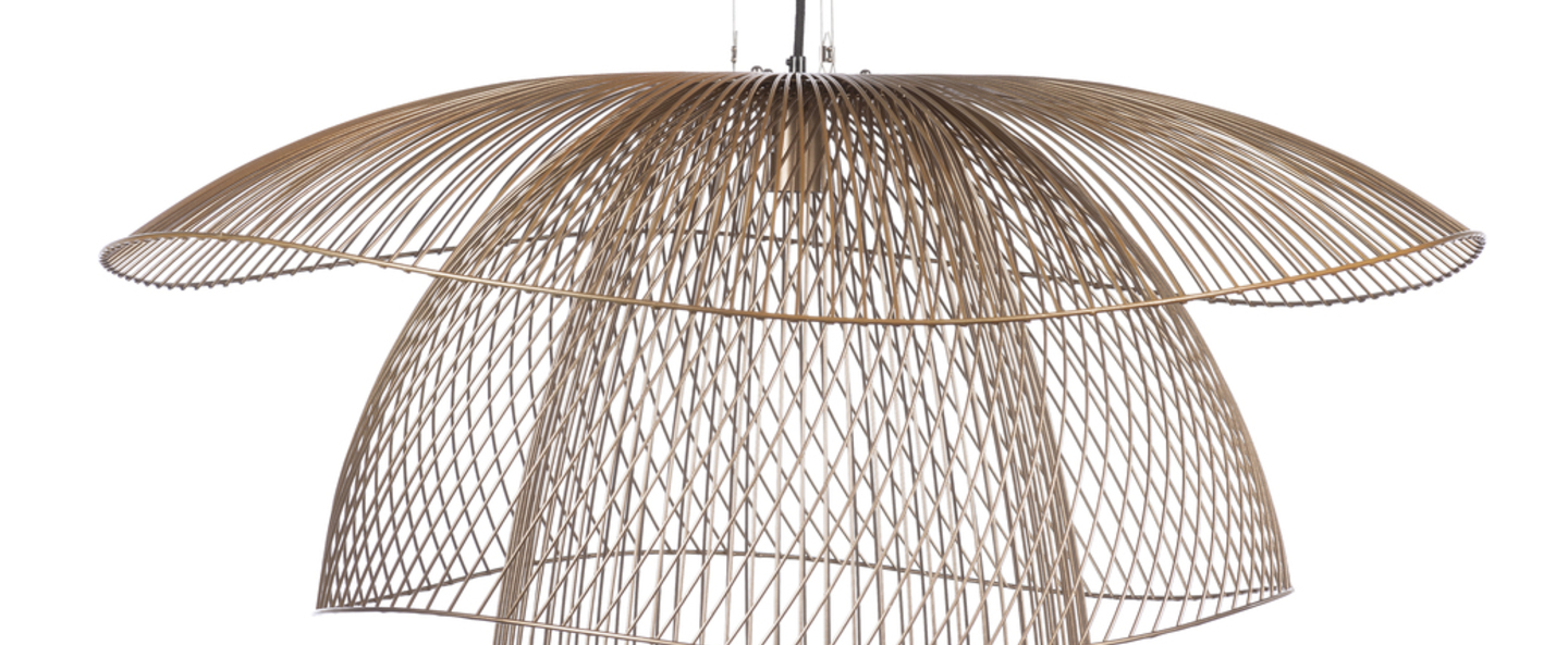 banner-image Suspension papillon l champagne o100cm h65cm forestier normal