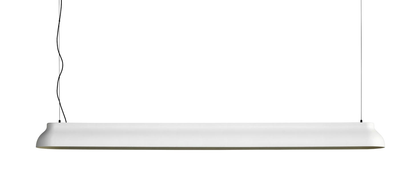 Suspension pc linear blanc led 2800k 2300lm l120cm h10cm hay normal