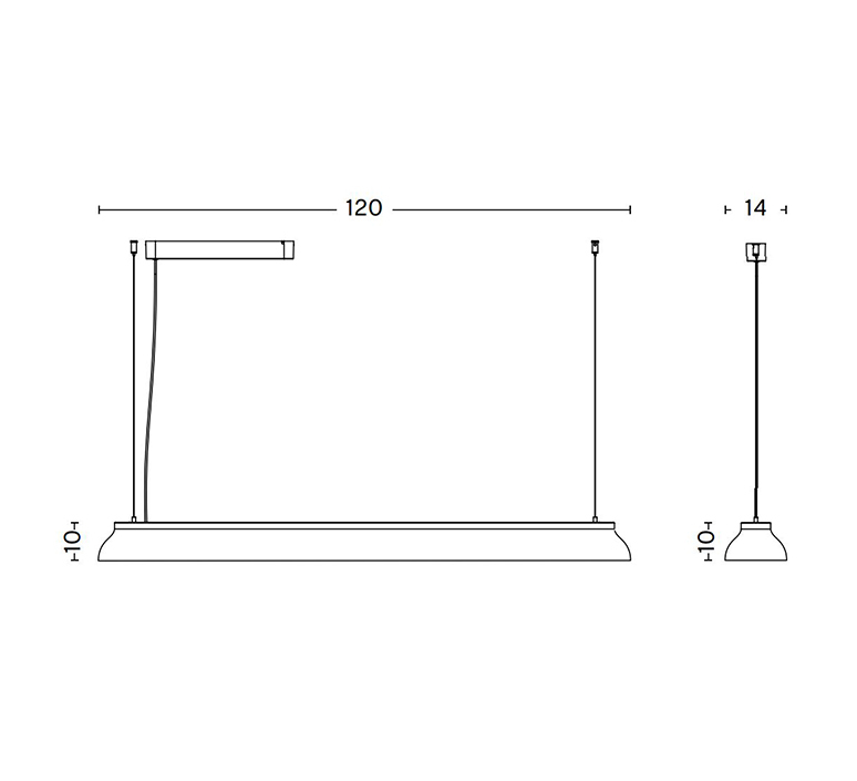 Pc linear pierre charpin suspension pendant light  hay 4104021009000  design signed nedgis 118312 product