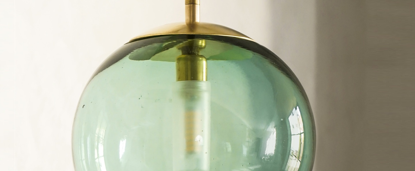 banner-image Suspension pendant ball verre transparent chrome o20cm h120cm contain normal