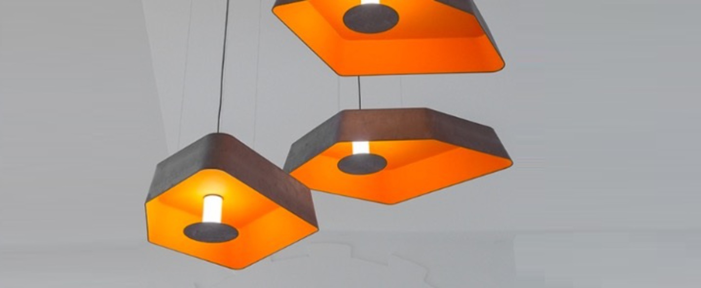 banner-image Suspension petit nenuphar led gris orange l90cm designheure normal