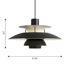 Ph 5 poul henningsen suspension pendant light  louis poulsen 5741104626  design signed nedgis 205262 thumb