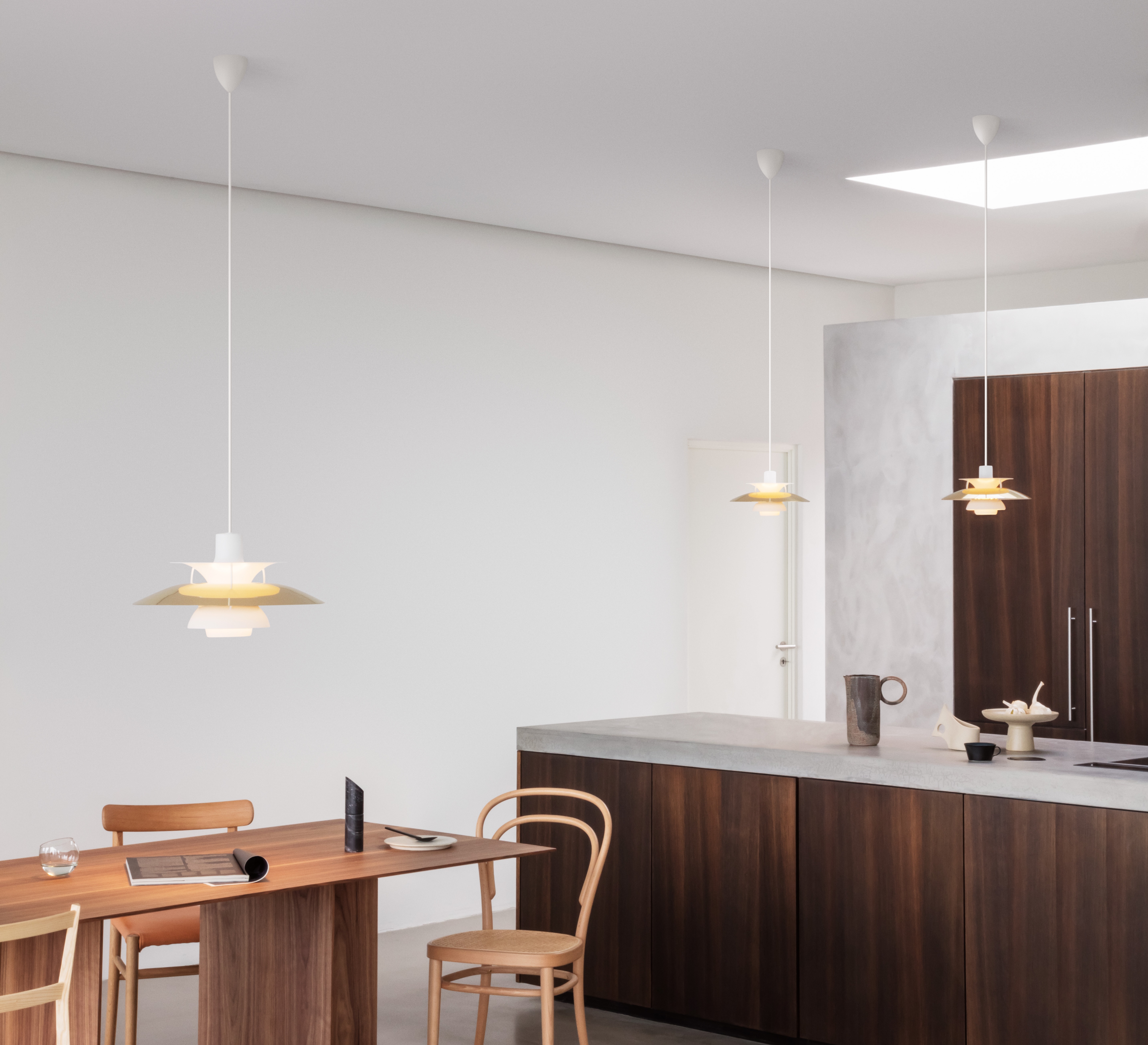 Hanging lamp, PH 5, brass, Ø50cm, H26,7cm - Louis Poulsen - Nedgis