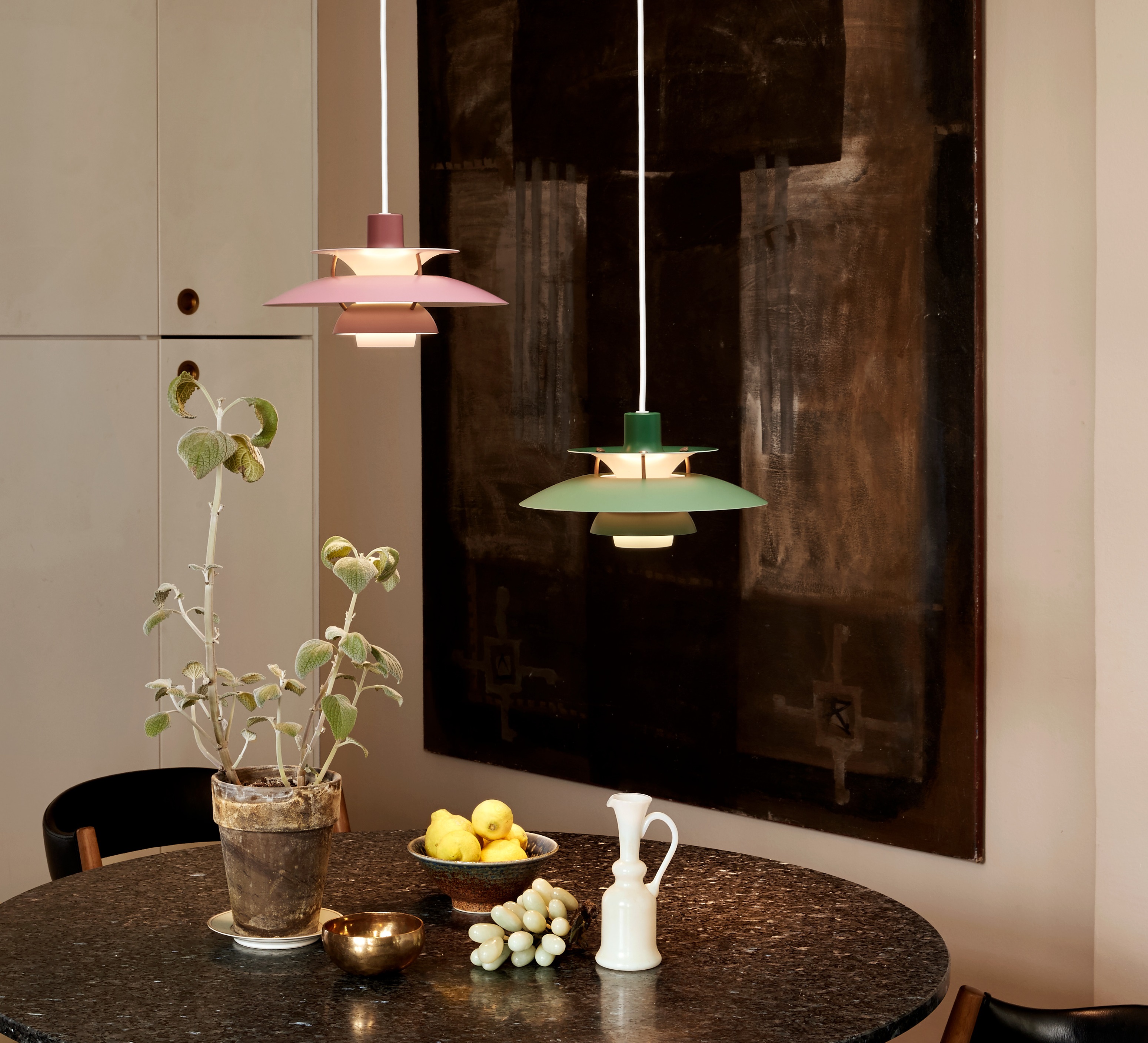 Pendant light, PH5 Mini, green, Ø30cm, H16,3cm - LOUIS POULSEN