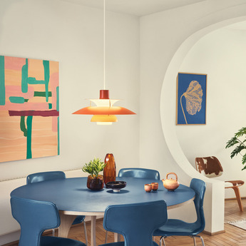 Hanging lamp, PH 5 , Hues of orange, Ø50cm, H26,7cm - Louis