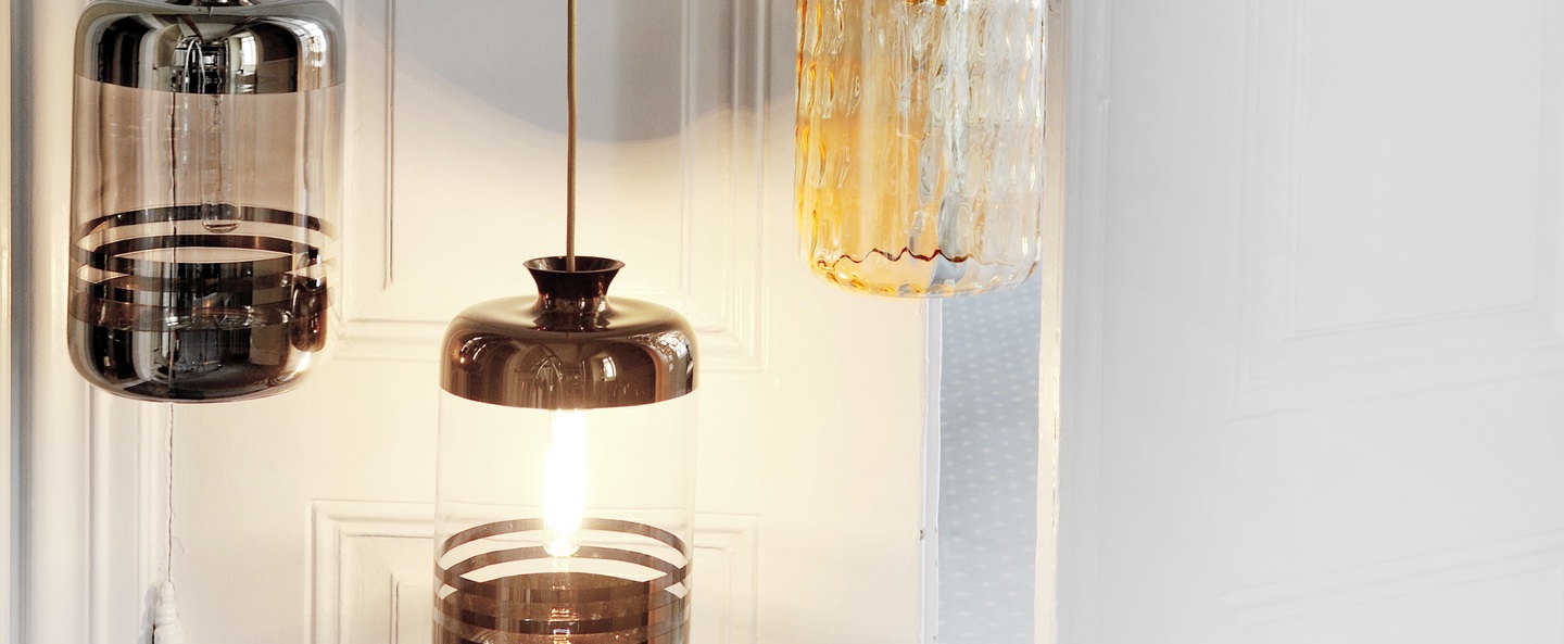 banner-image Suspension pillar verre souffle cuivre transparent h32cm ebb and flow normal