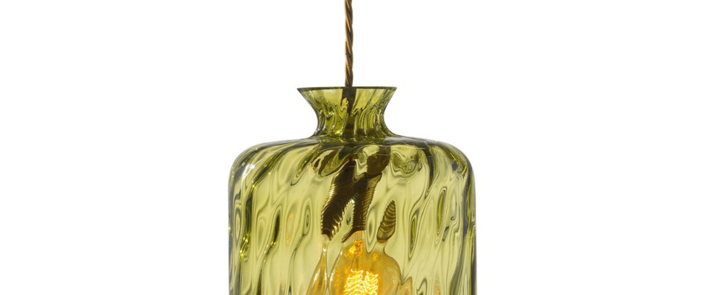 banner-image Suspension pillar verre souffle olive h32cm ebb and flow normal