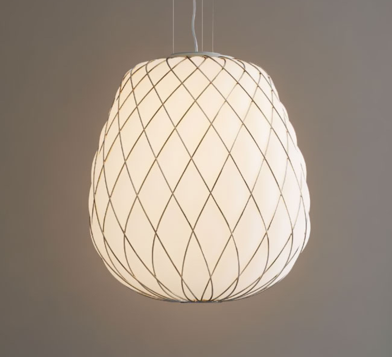 Pinecone paola navone suspension pendant light  fontana arte 4363bi blanc chrome  design signed nedgis 65717 product