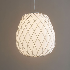 Pinecone paola navone suspension pendant light  fontana arte 4363bi blanc chrome  design signed nedgis 65717 thumb