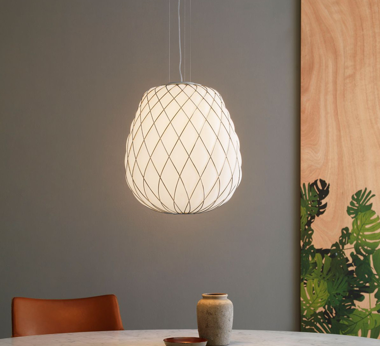 Pinecone paola navone suspension pendant light  fontana arte 4339bi blanc chrome  design signed nedgis 65707 product