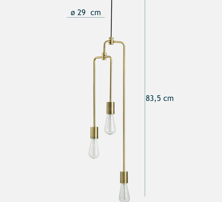 Piper 3 bras  suspension pendant light  bolia 20 108 02  design signed 39389 product