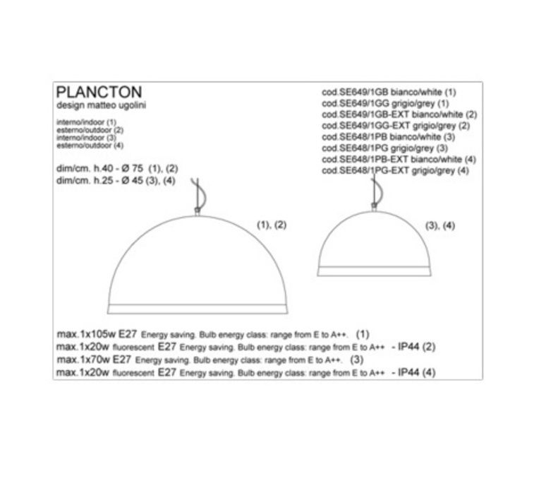 Plancton matteo ugolini karman se649 1gb luminaire lighting design signed 19603 product