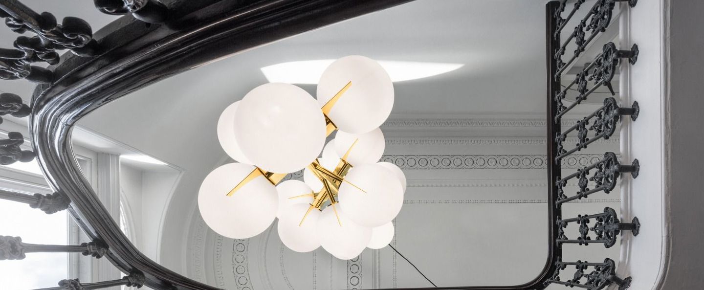 banner-image Suspension plane drop chandelier laiton o43cm h160cm tom dixon normal