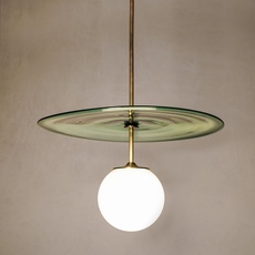 Plat mauricio obarrio suspension pendant light  contain pla 110 green brushed brass  design signed nedgis 150890 thumb