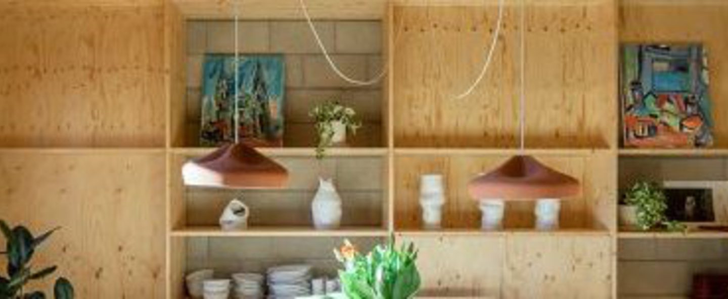 banner-image Suspension pleat box terracotta blanc led o34cm h16cm marset normal