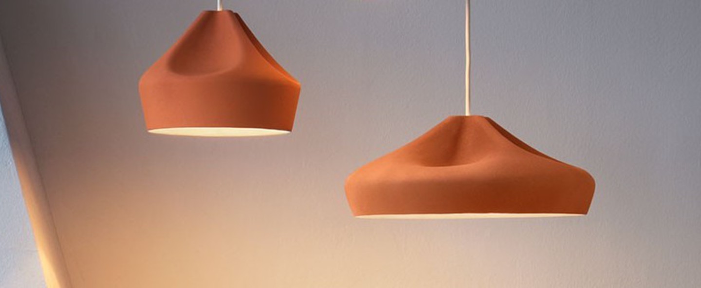 banner-image Suspension pleat box terracotta or led o34cm h16cm marset normal