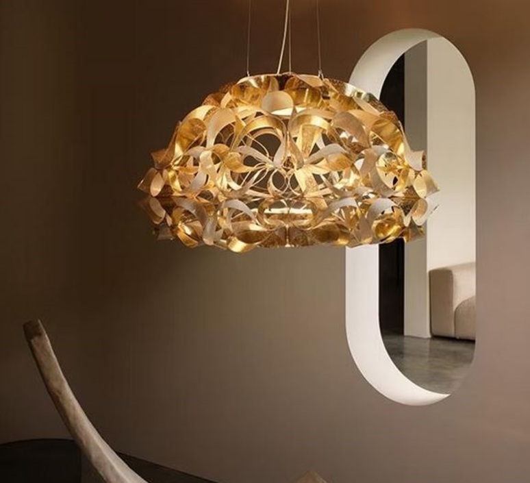 Quantica adriano rachele suspension pendant light  slamp quasl00gld01t00000eu  design signed nedgis 176902 product