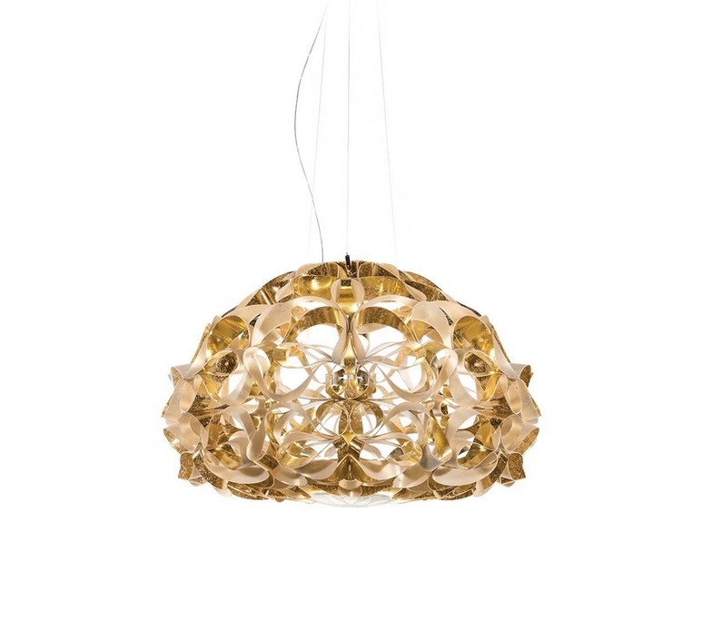 Quantica adriano rachele suspension pendant light  slamp quasl00gld01t00000eu  design signed nedgis 176903 product