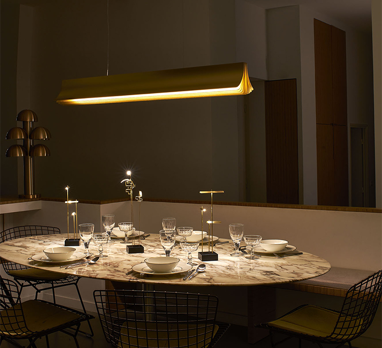 Respiro 3 philippe nigro suspension pendant light  dcw respiro3 gold gold  design signed nedgis 102334 product