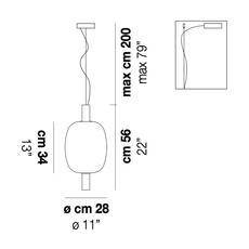 Riflesso 2  suspension pendant light  vistosi riflesso sp 2 crtr bks 2700k phasecut  design signed nedgis 149513 thumb