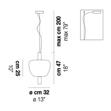 Riflesso 3  suspension pendant light  vistosi riflesso sp 3 crtr bks 2700k phasecut  design signed nedgis 149515 thumb