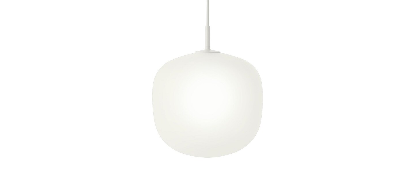 Suspension rime blanc opalin o25cm h30cm muuto normal