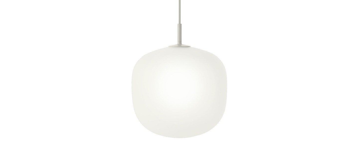 Suspension rime gris opalin o25cm h30cm muuto normal