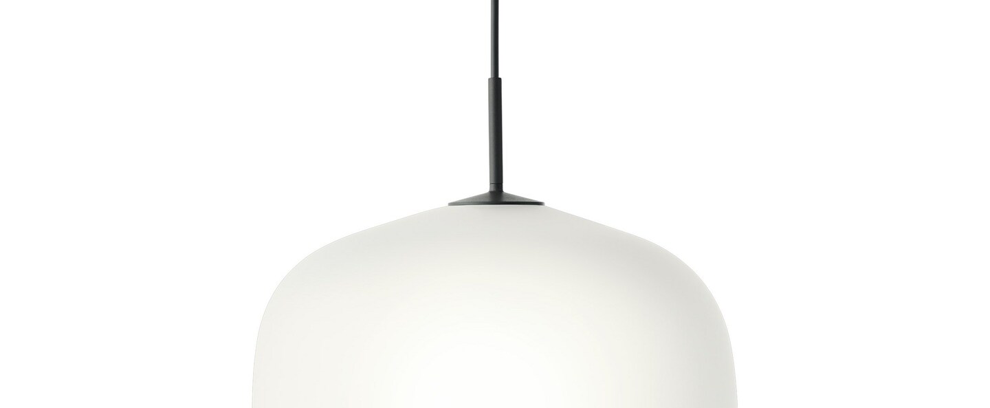 Suspension rime noir opalin o45cm h55 5cm muuto normal