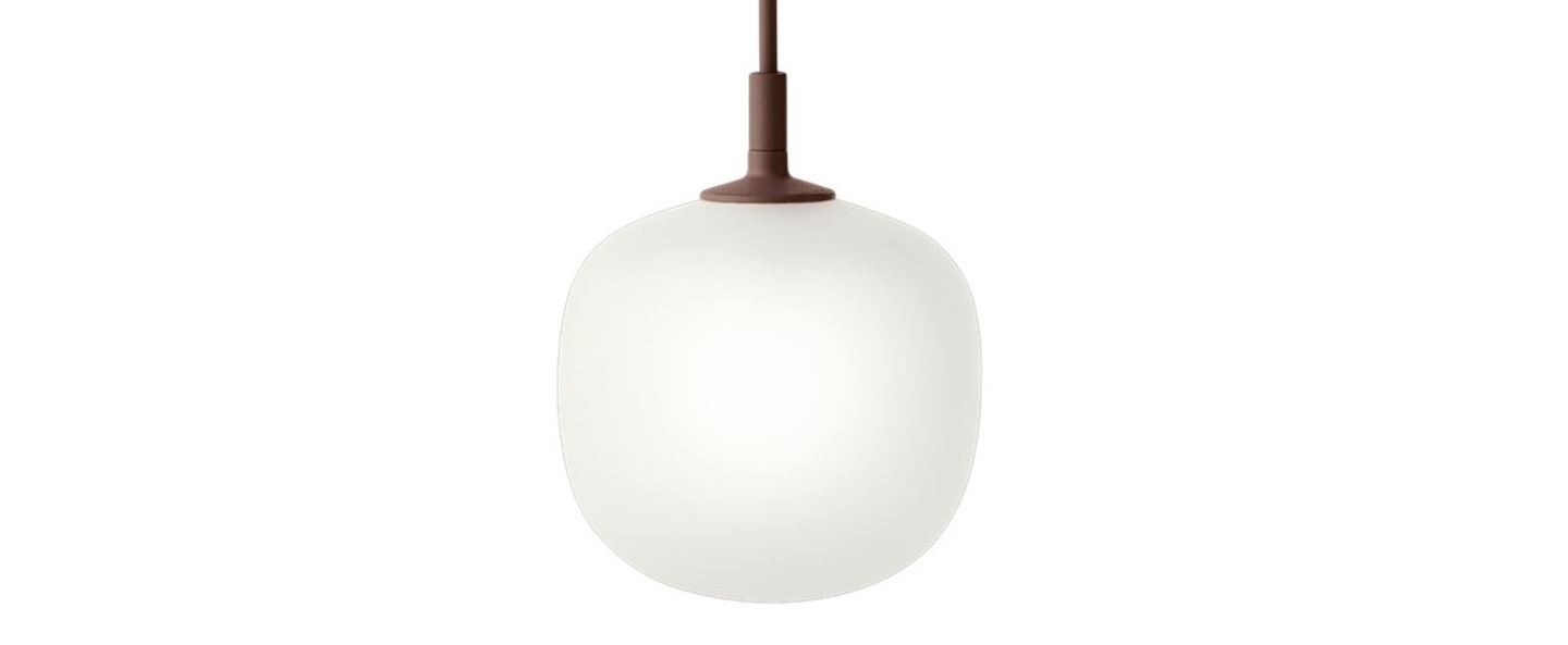 Suspension rime rouge fonce opalin o12cm h15cm muuto normal