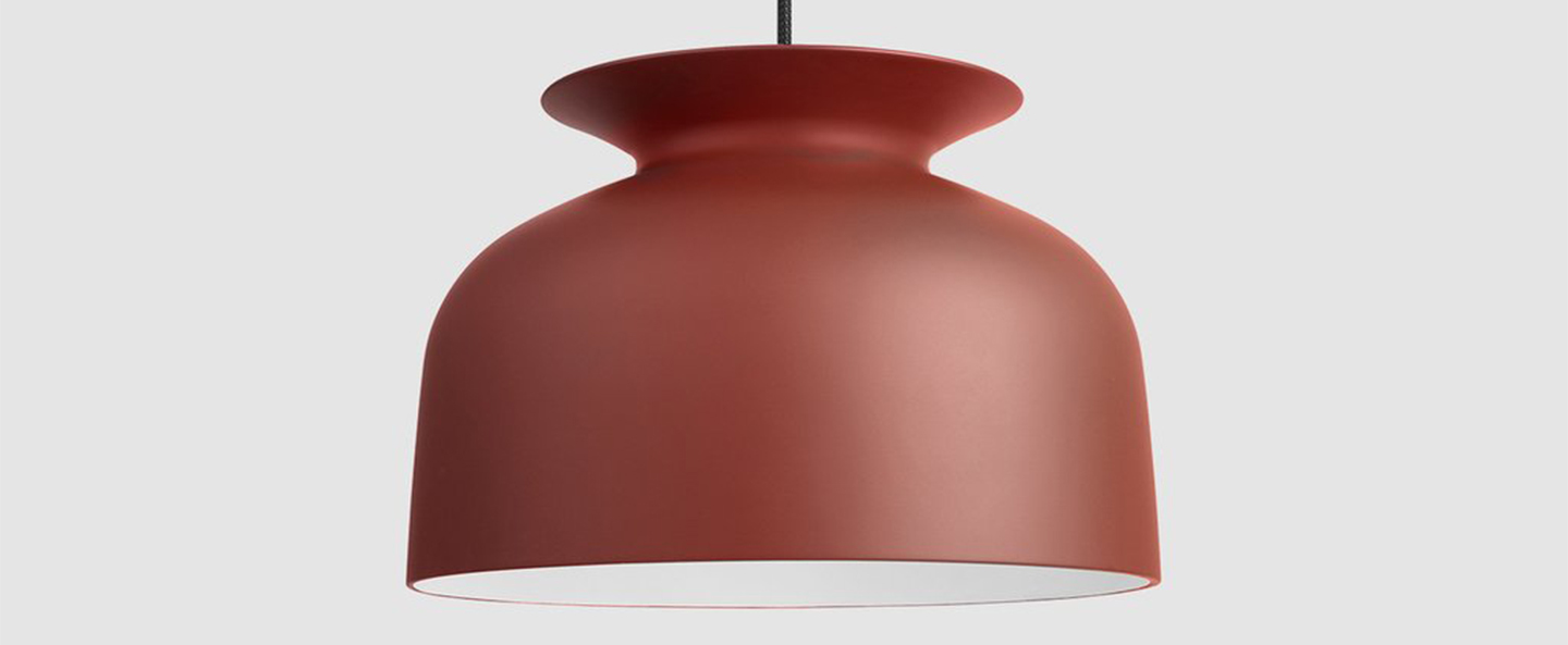 banner-image Suspension ronde 40 rouge rouille o40cm h28cm gubi normal