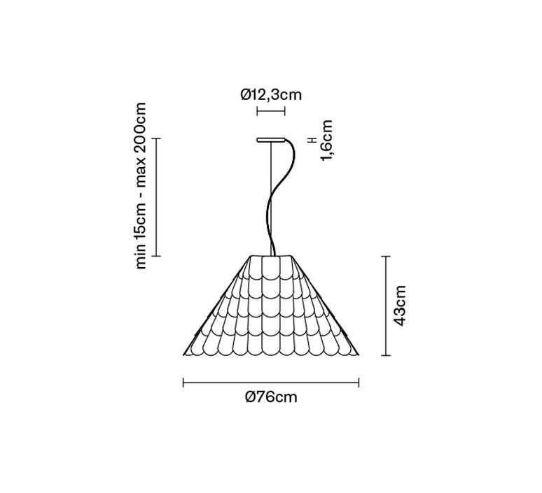 Roofer f12 high benjamin hubert suspension pendant light  fabbian f12a03 21  design signed 40023 product