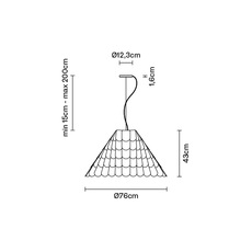 Roofer f12 high benjamin hubert suspension pendant light  fabbian f12a03 21  design signed 40023 thumb