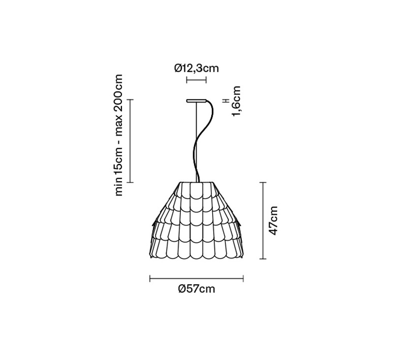 Roofer f12 high benjamin hubert suspension pendant light  fabbian f12a01 32  design signed 40028 product