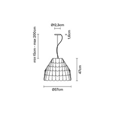 Roofer f12 high benjamin hubert suspension pendant light  fabbian f12a01 32  design signed 40028 thumb