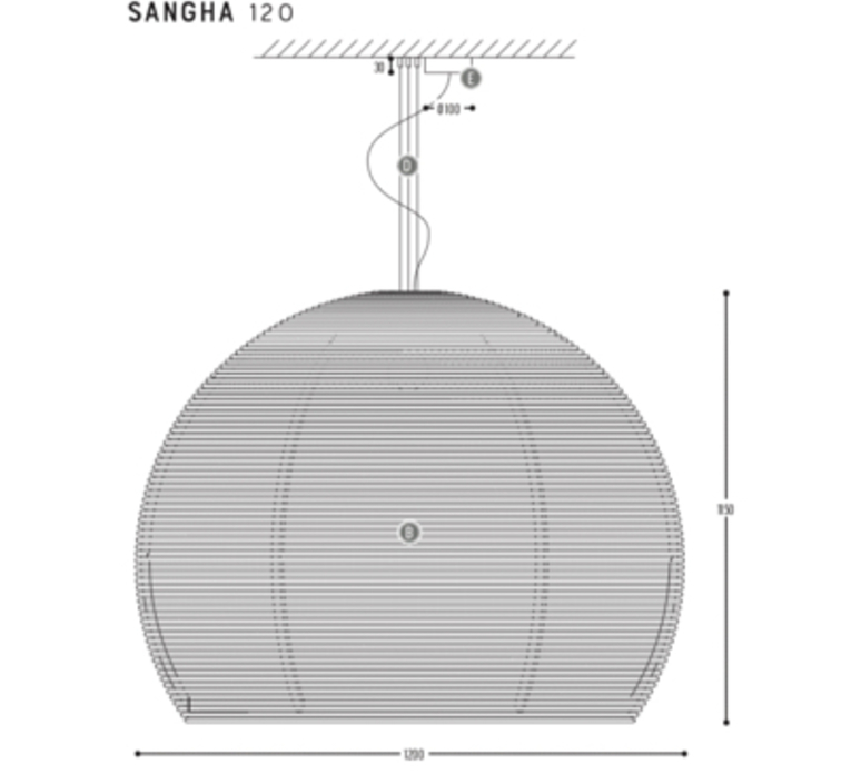 Sangha 120 studio dark suspension pendant light  dark 1010 5 02 001 01 02  design signed nedgis 88825 product