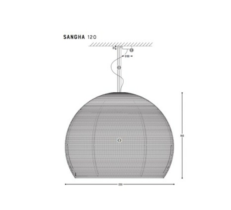 Sangha 120 studio dark suspension pendant light  dark 1010 5 37 001 01 02  design signed nedgis 91245 product