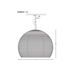 Sangha 120 studio dark suspension pendant light  dark 1010 5 37 001 01 02  design signed nedgis 91245 thumb