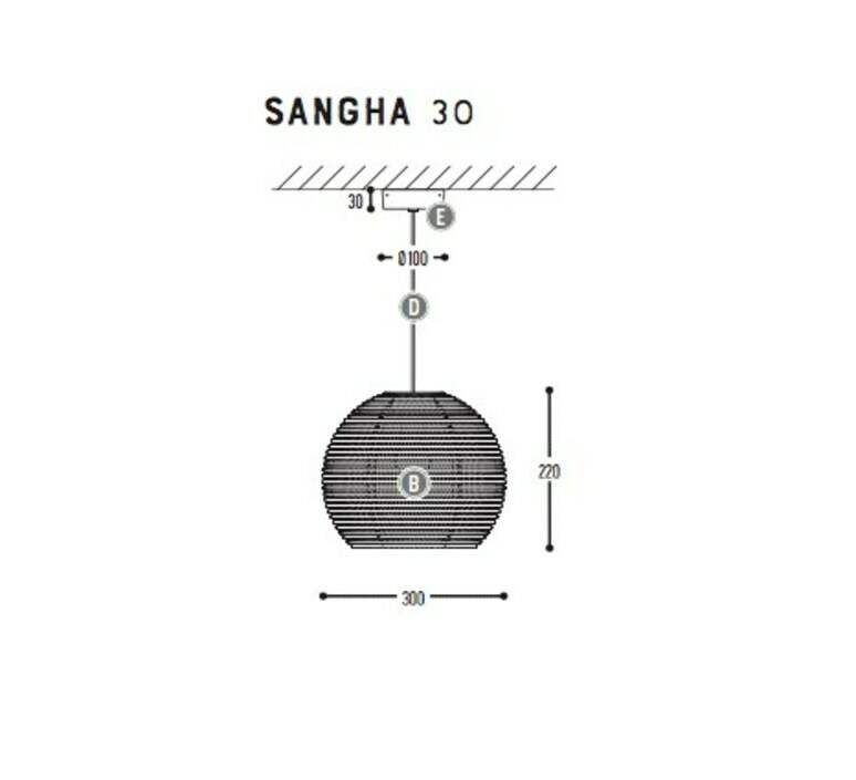 Sangha 30 studio dark suspension pendant light  dark 1010 1 37 001 01 02  design signed nedgis 111957 product