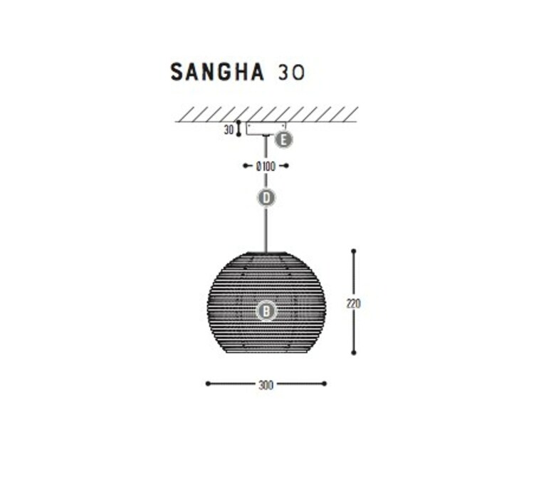 Sangha 30 studio dark suspension pendant light  dark 1010 1 37 001 01 02  design signed nedgis 91225 product