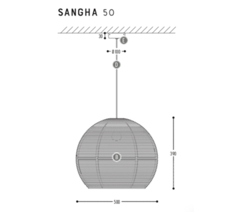 Sangha 50 studio dark suspension pendant light  dark 1010 3 03 001 01 03  design signed nedgis 69000 product