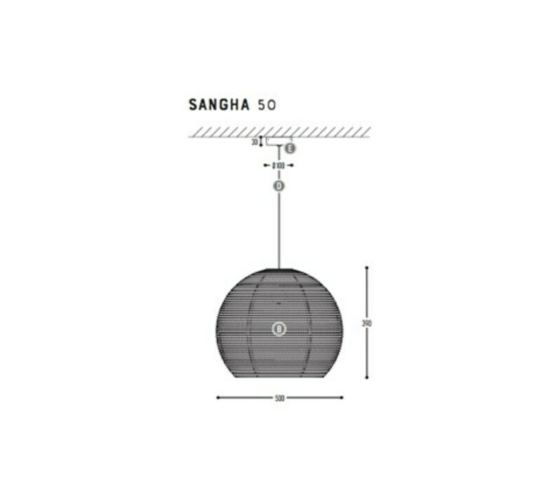 Sangha 50 studio dark suspension pendant light  dark 1010 3 37 001 01 02  design signed nedgis 111975 product