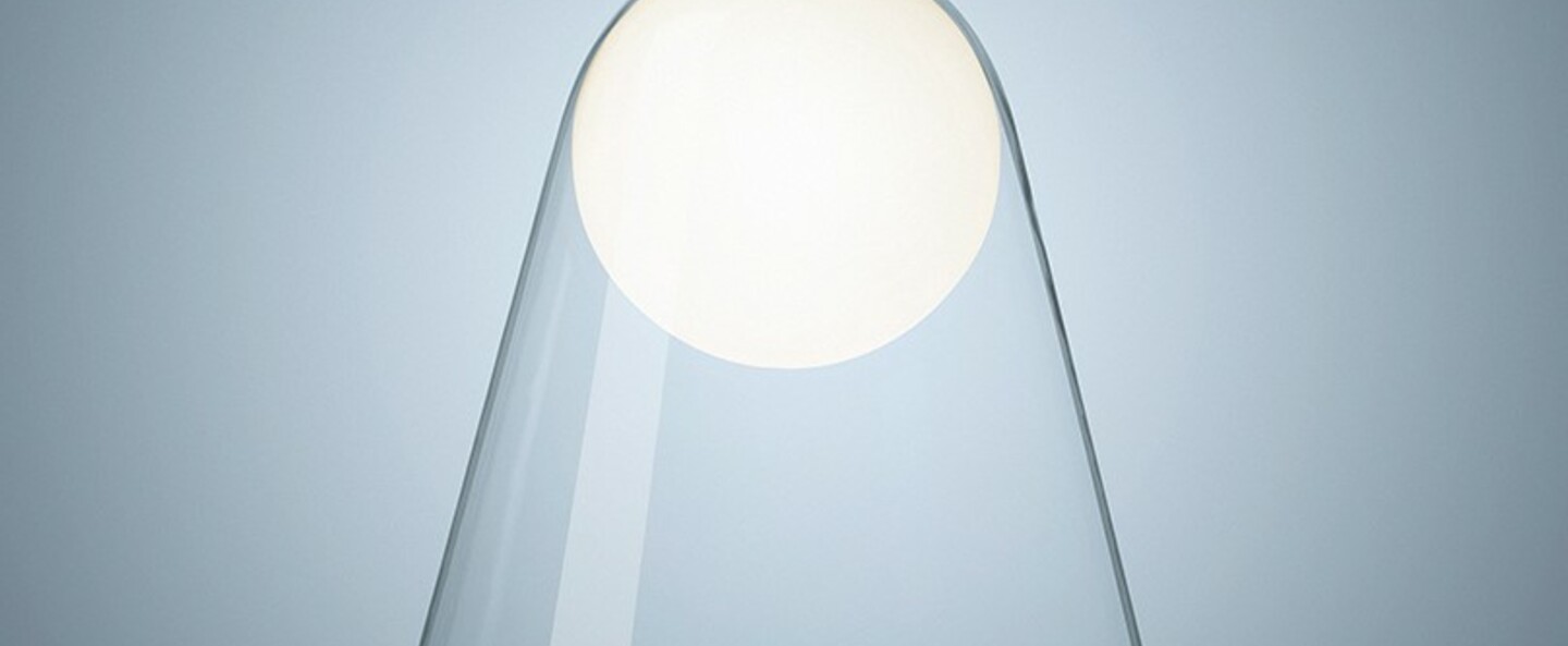 Suspension satellight blanc transparent dimmable led 2700k 2500lm o36cm h41cm foscarini normal