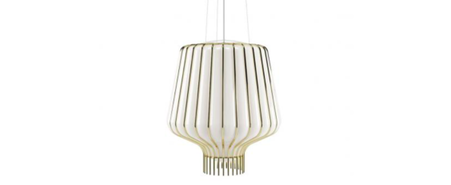 banner-image Suspension saya s blanc dore o40cm h45cm fabbian normal