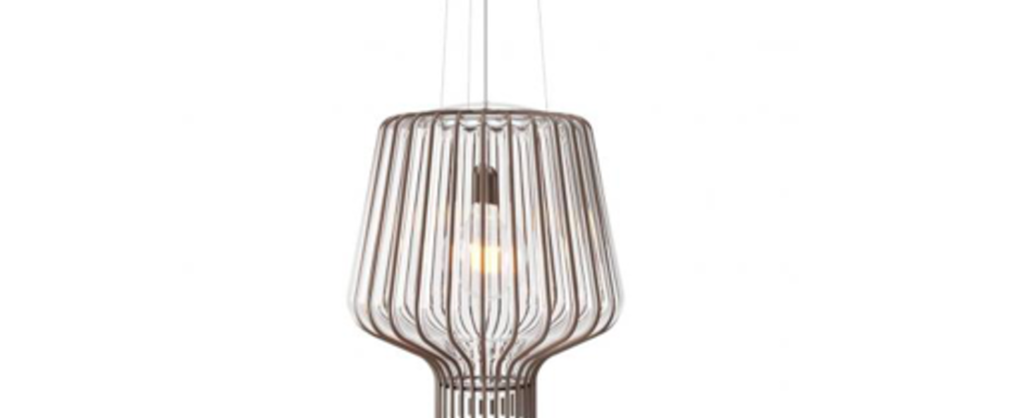 banner-image Suspension saya s transparent brun vieillit o40cm h45cm fabbian normal