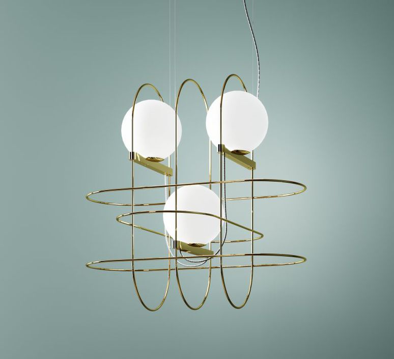 Setareh 3 spheres francesco librizzi suspension pendant light  fontanaarte 4383oo   design signed 39357 product