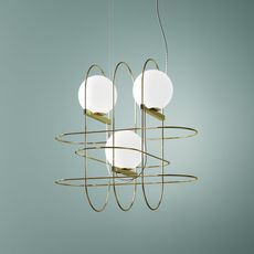 Setareh 3 spheres francesco librizzi suspension pendant light  fontanaarte 4383oo   design signed 39357 thumb