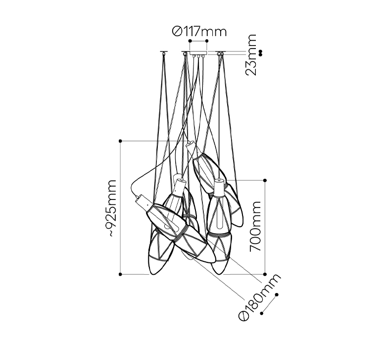 Shibari 03 katerina handlova suspension pendant light  bomma 1 80 95134 1 00005 700 bc   design signed 134084 product