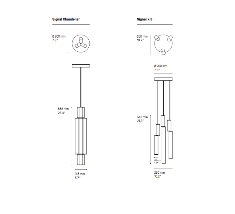 Signal 3  suspension pendant light  cvl signal 3  design signed 53539 product